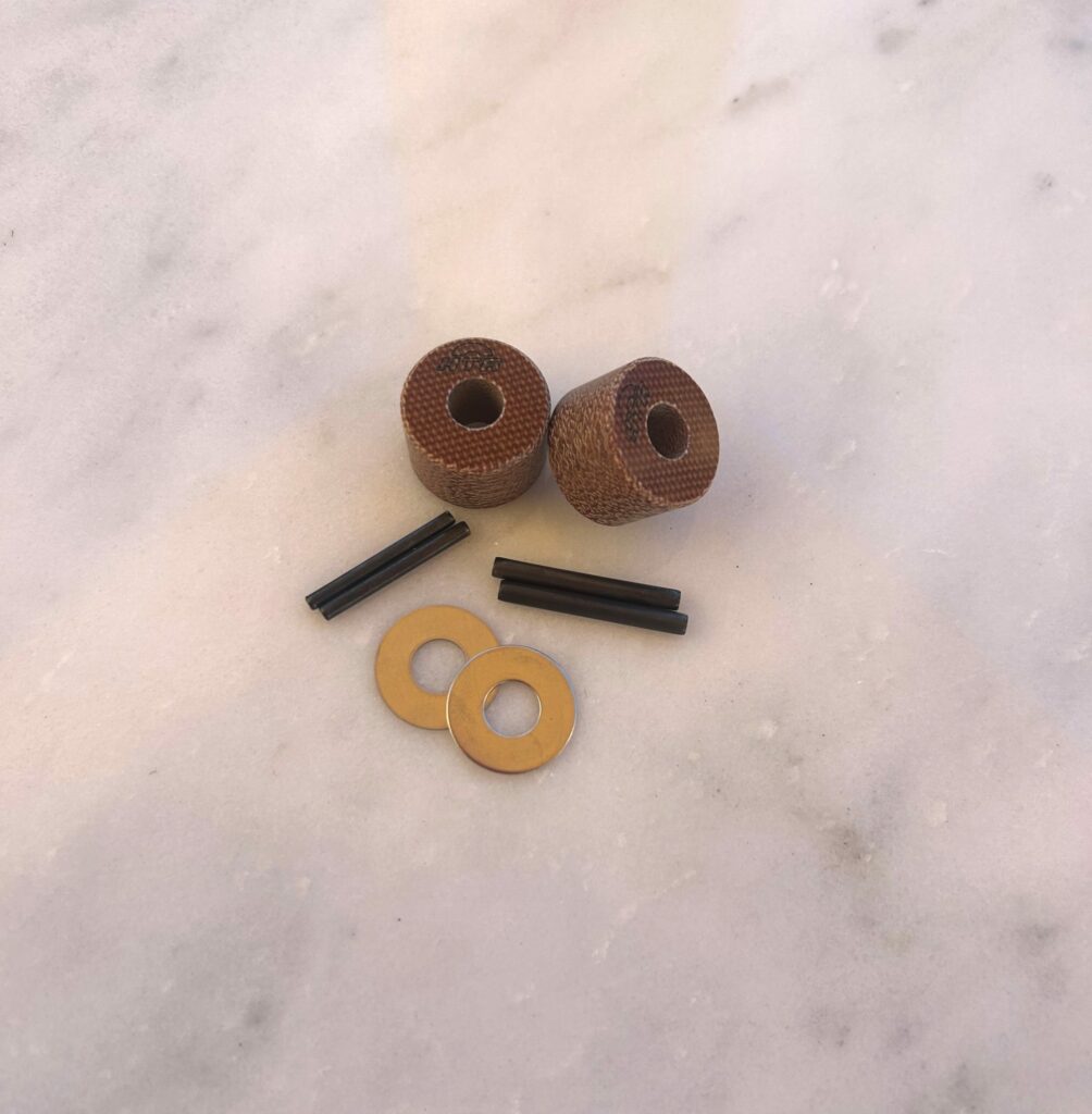 Three Hi-Torque clutch rollers for Can-Am UTV clutch and two stainless washers and two pairs of roll pins